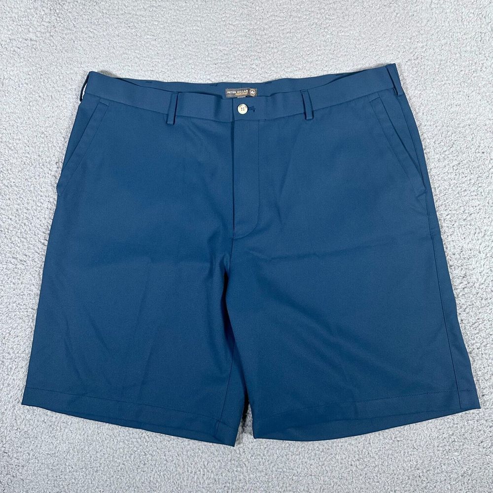Peter Millar Shorts Size 40 Blue Salem Peformance Golf Crown‎ Sport 9" Inseam